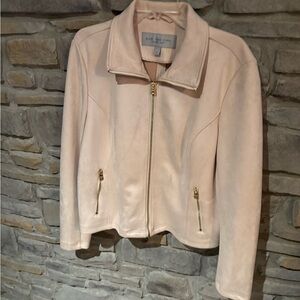 Marc New York Soft Pink Bomber Jacket with Gold Accents